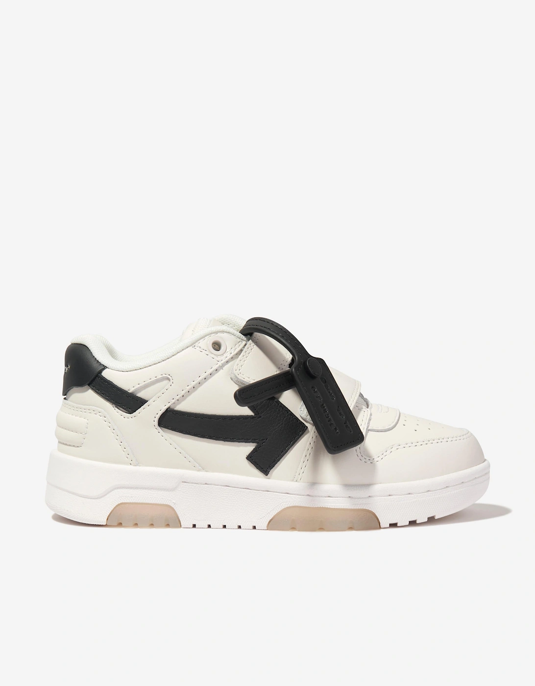Kids Leather Out Of Office Straps Trainers in White, 5 of 4