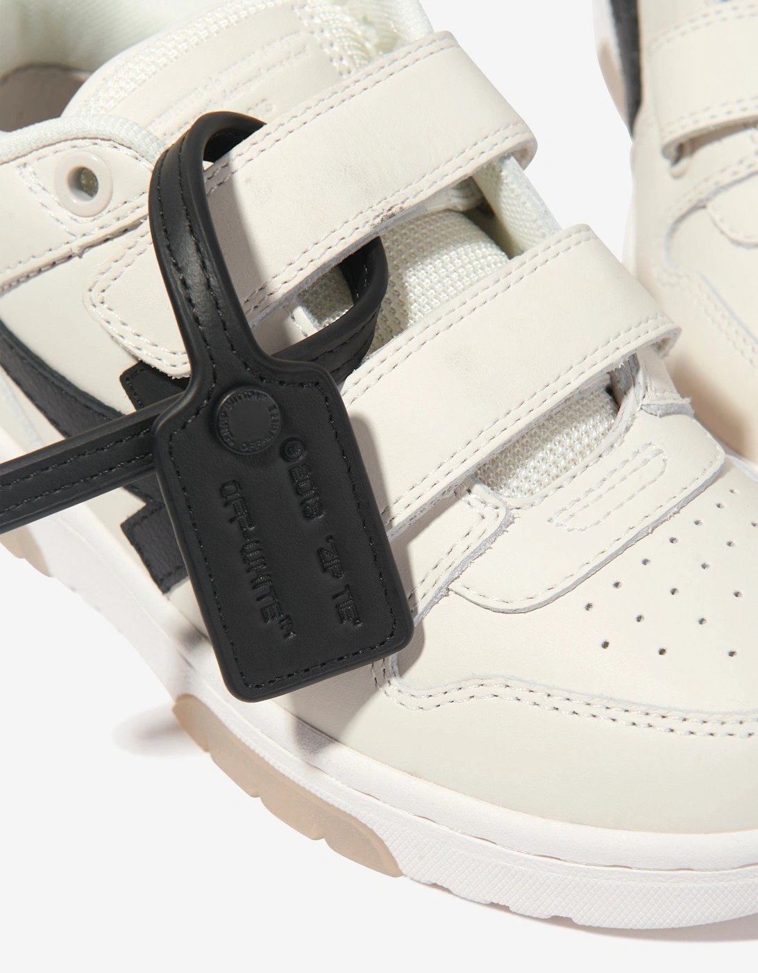 Kids Leather Out Of Office Straps Trainers in White