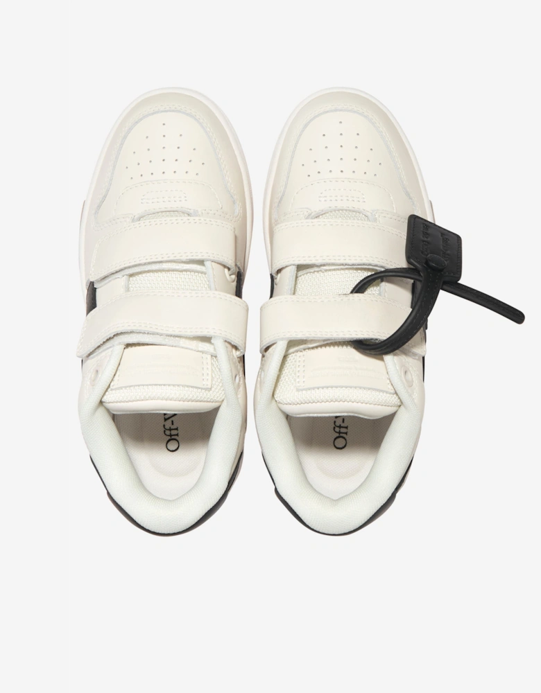 Kids Leather Out Of Office Straps Trainers in White