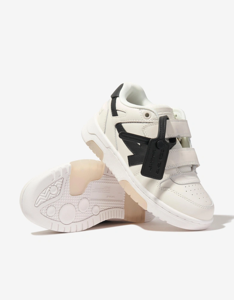 Kids Leather Out Of Office Straps Trainers in White
