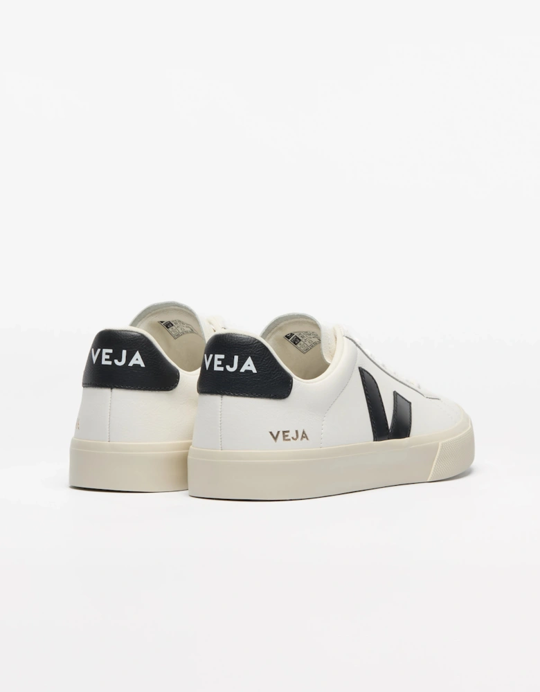 Campo Leather Mens Trainers - White/Black