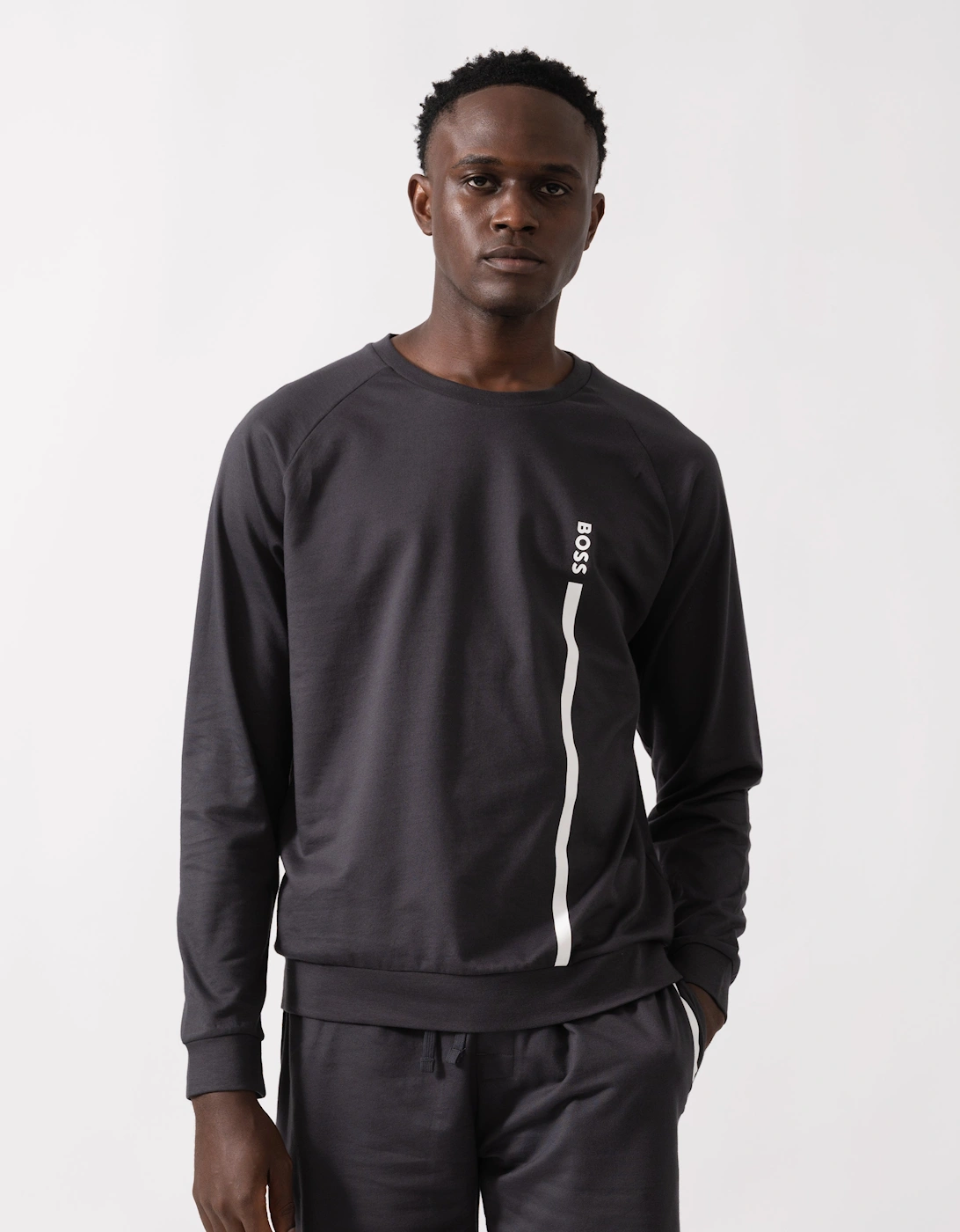 BOSS Orange Authentic Mens Loungewear Sweatshirt 50545558 - Dark Grey 021, 5 of 4