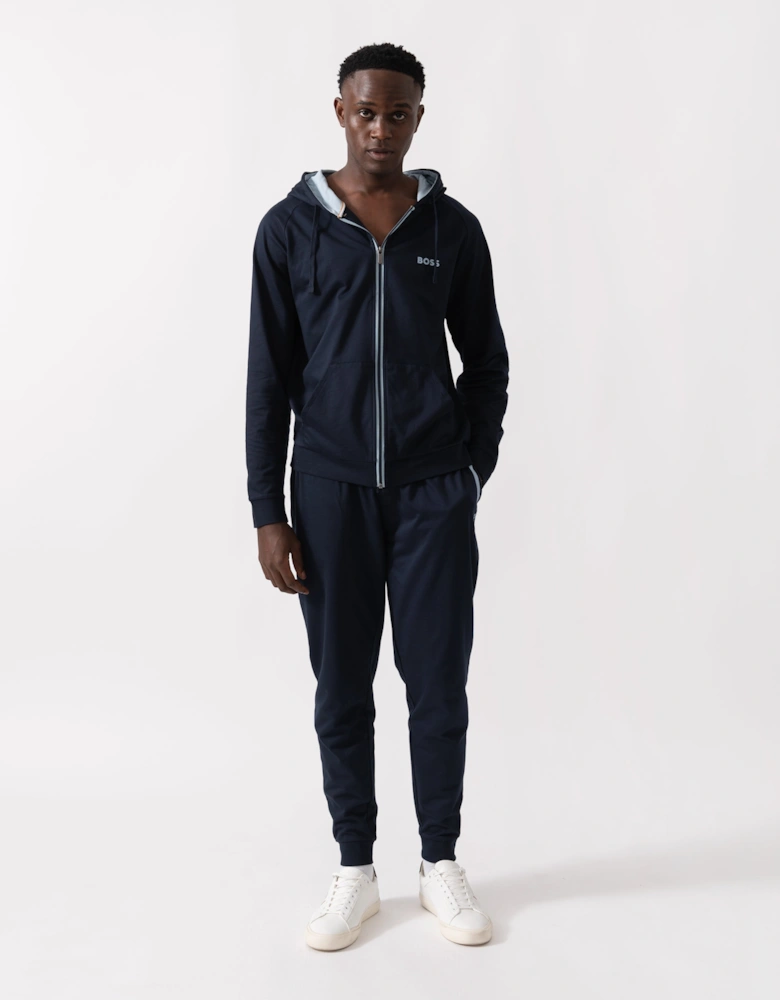 BOSS Orange Mens Authentic Zip Up Loungewear Hoodie 50545573 - Dark Blue 403