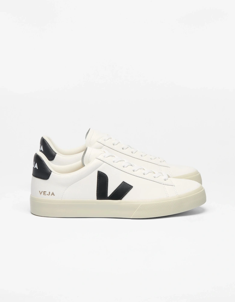 Campo Leather Mens Trainers - White/Black