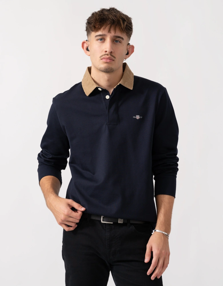 Mens Cord Collar Heavy Rugger - 433 Evening Blue