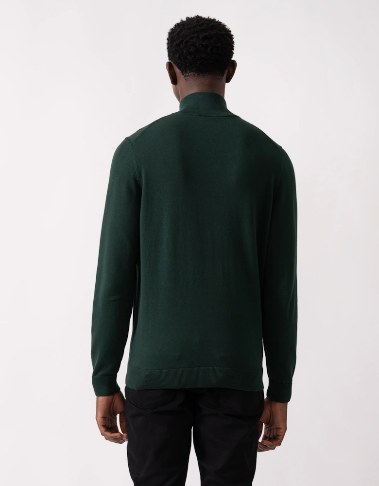 HUGO San Quintus-C Mens 1/4 Zip Pullover - Open Green 385