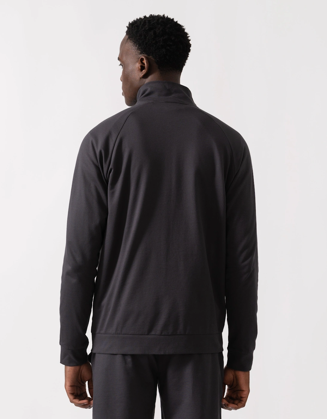 BOSS Orange Mens Authentic Zip Loungewear Jacket 50545564 - Dark Grey 021