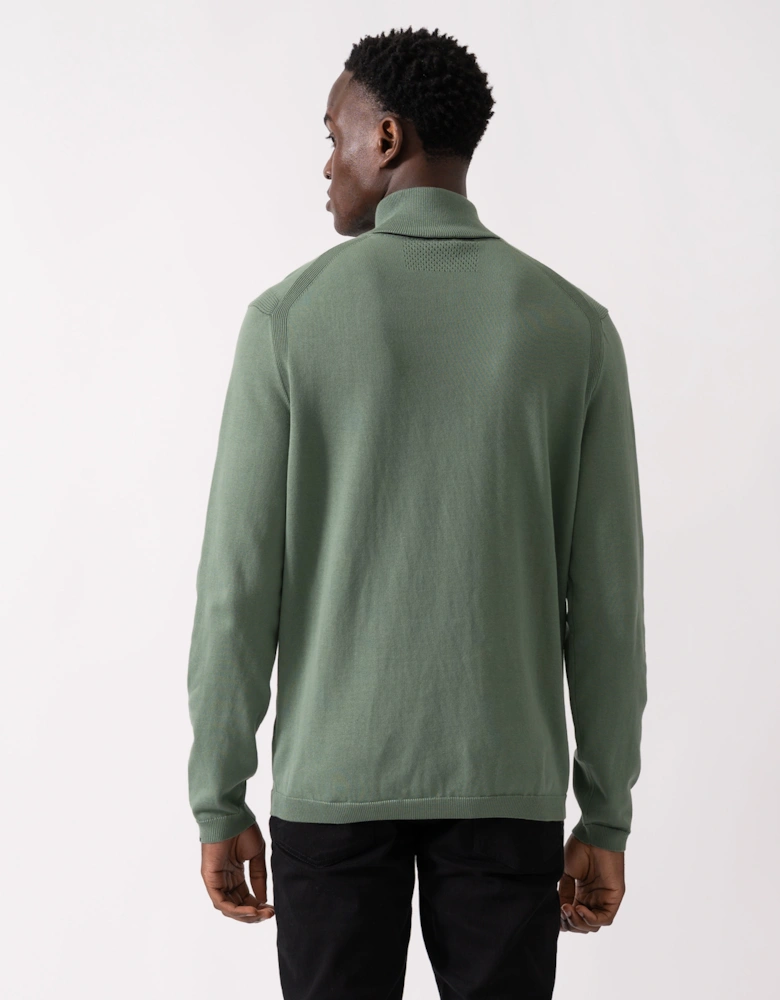 BOSS Green Ever-X Mens Quarter Zip Jumper - Open Green 358