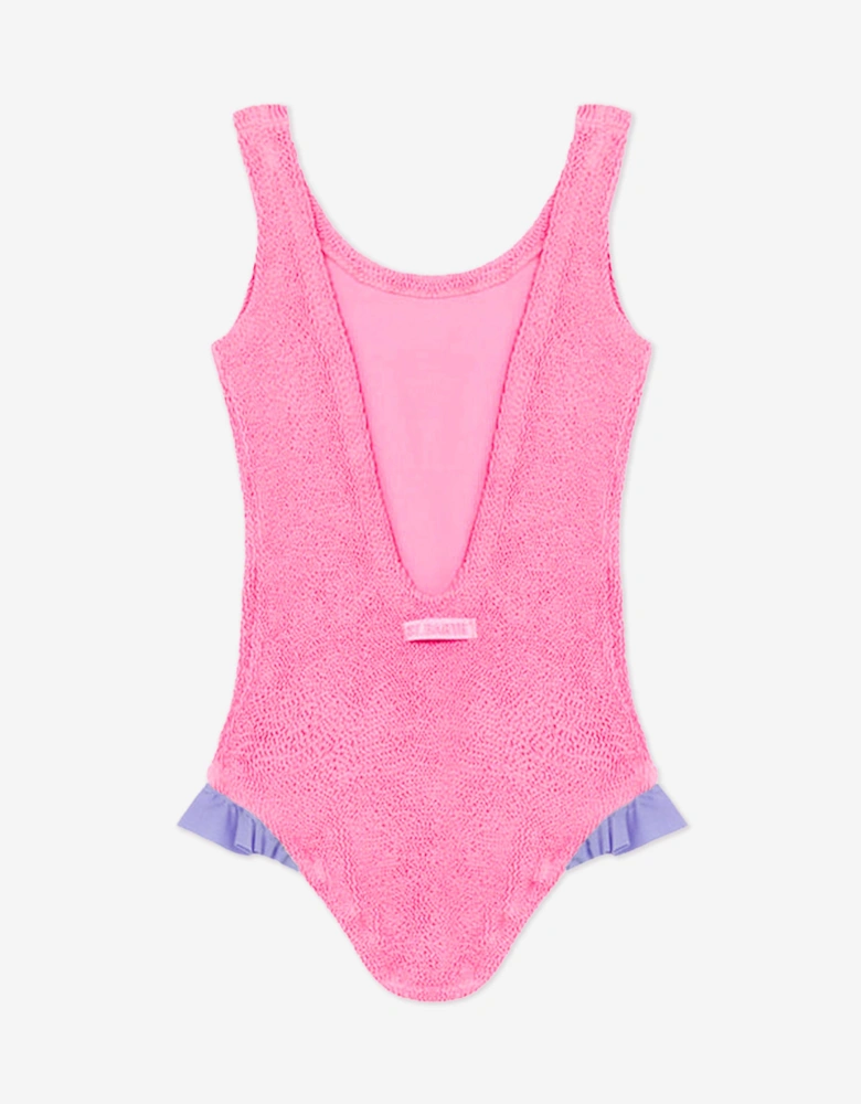 Girls Crinkle Swimsuit in Pink