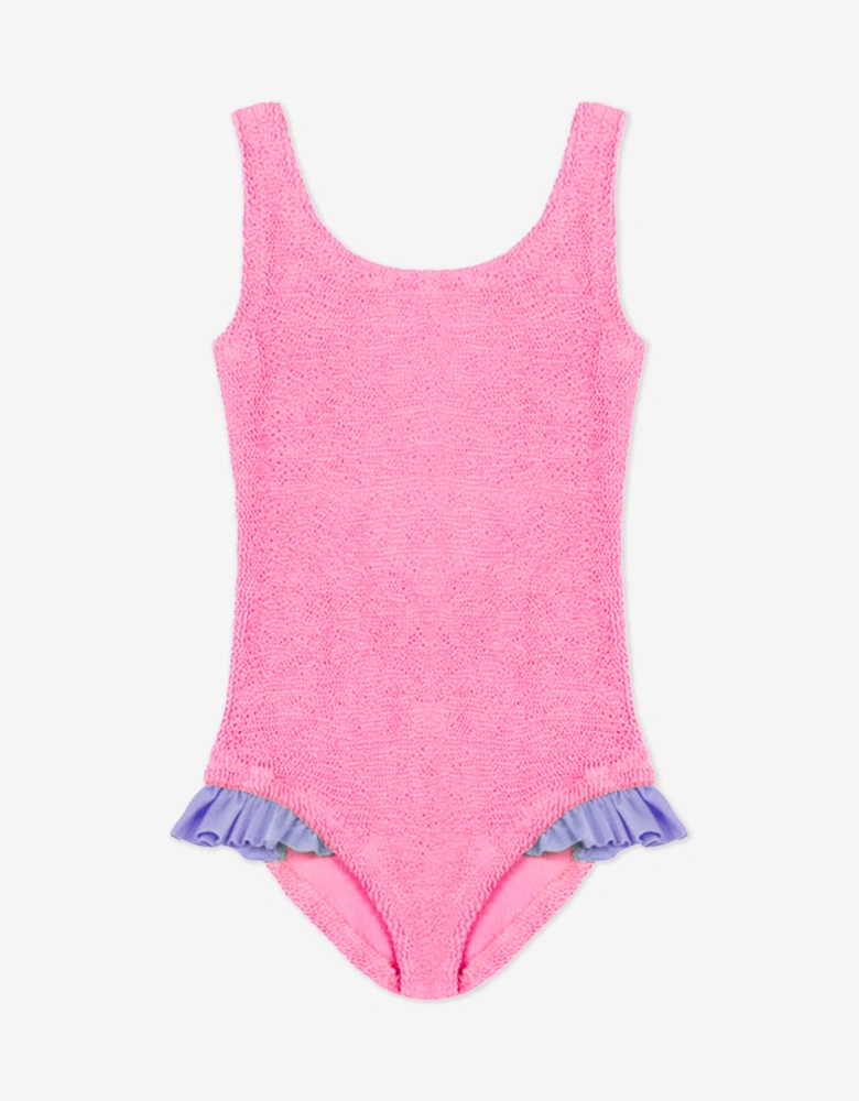 Girls Crinkle Swimsuit in Pink