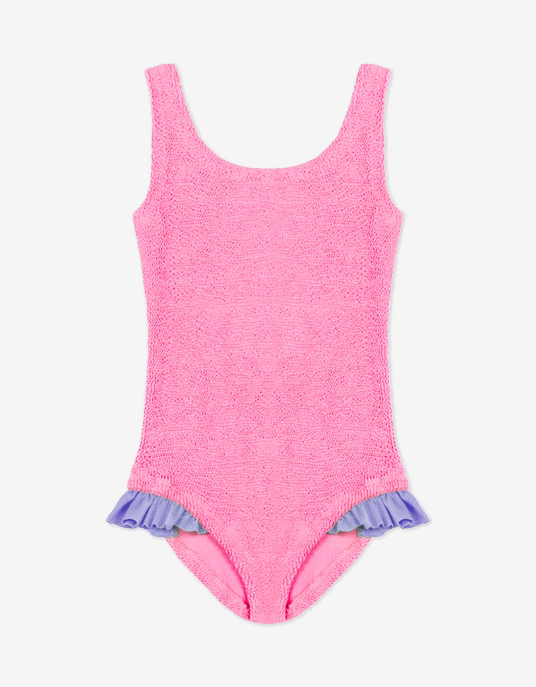 Girls Crinkle Swimsuit in Pink, 4 of 3