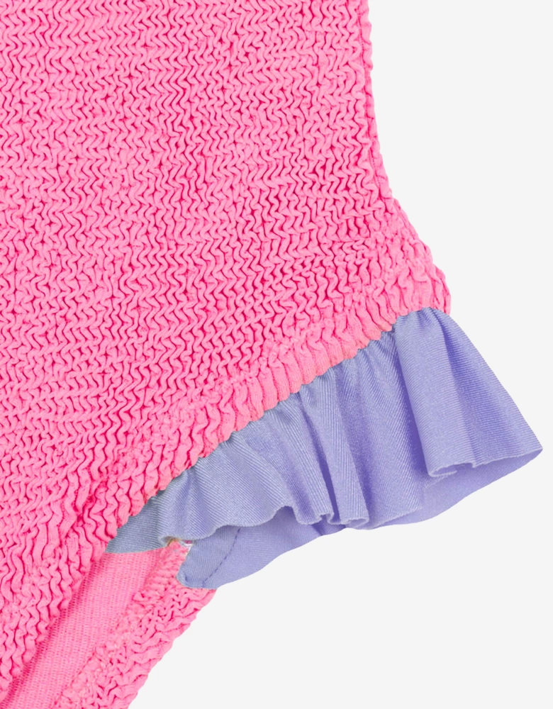 Girls Crinkle Swimsuit in Pink