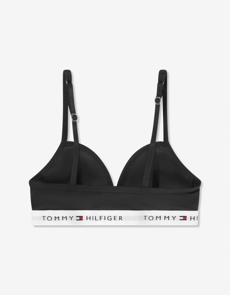 Girls Fixed Foam Triangle Bra in Black