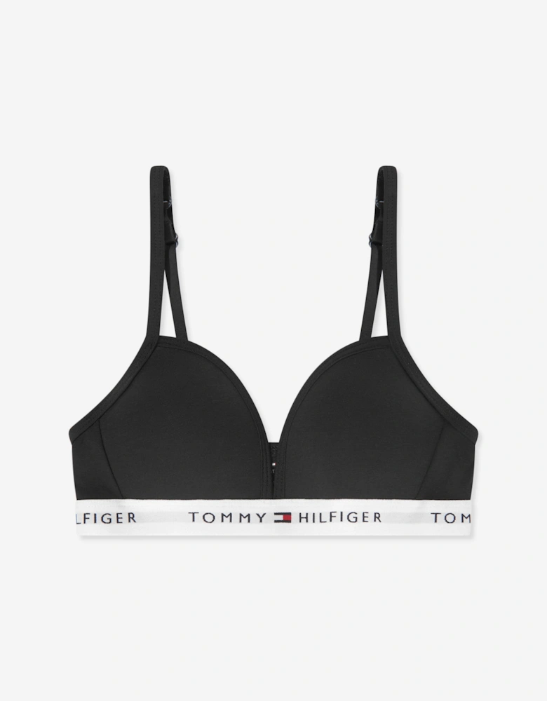 Girls Fixed Foam Triangle Bra in Black