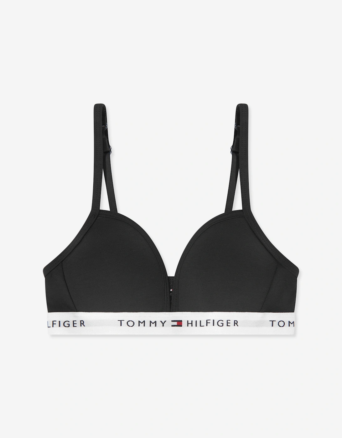 Girl's Tommy Hilfiger Girls Fixed Foam Triangle Bra in Black - Size: 8 - 10 yrs