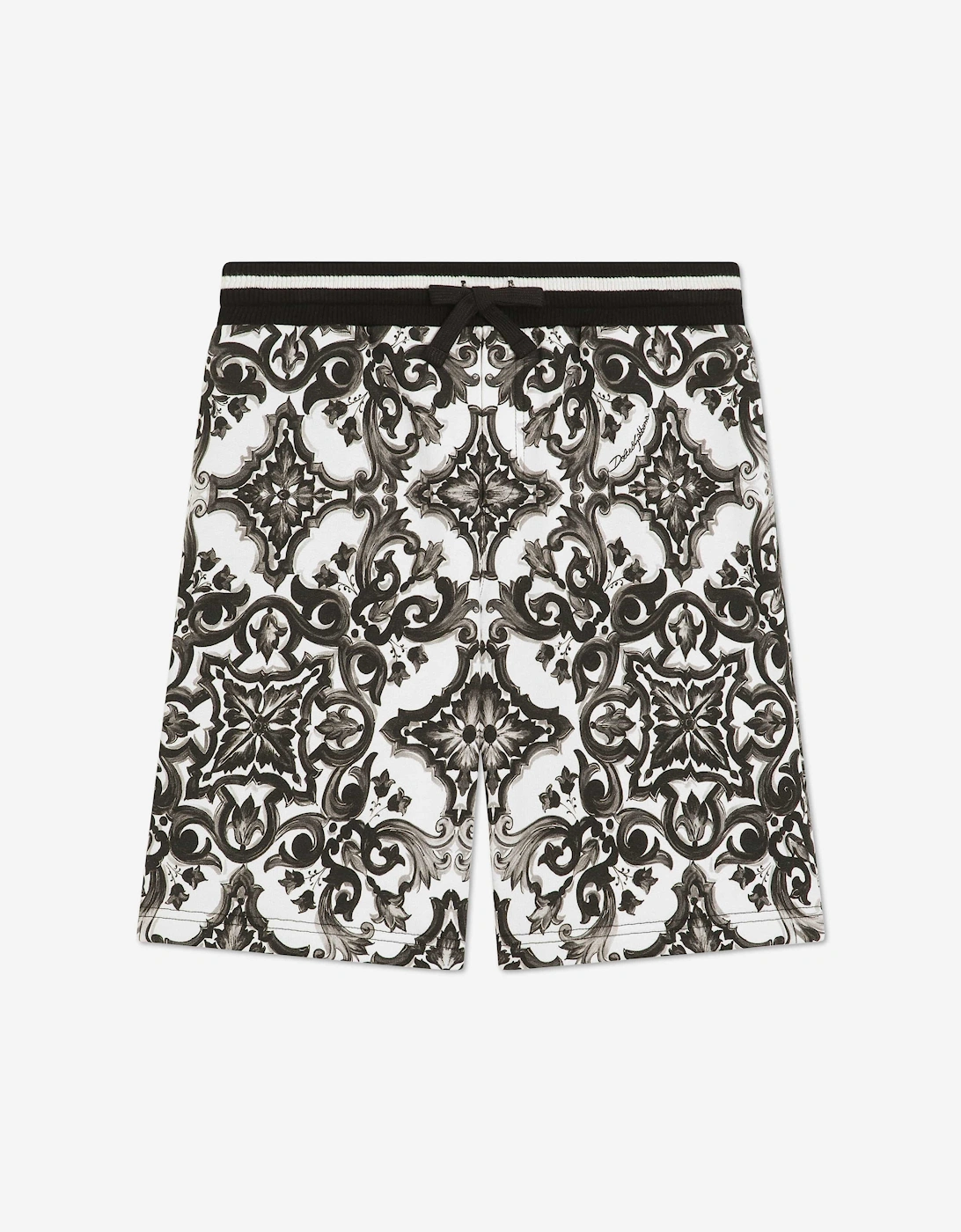 Dolce & Gabbana Boys Majolica Print Shorts in Black - Size: 5 years
