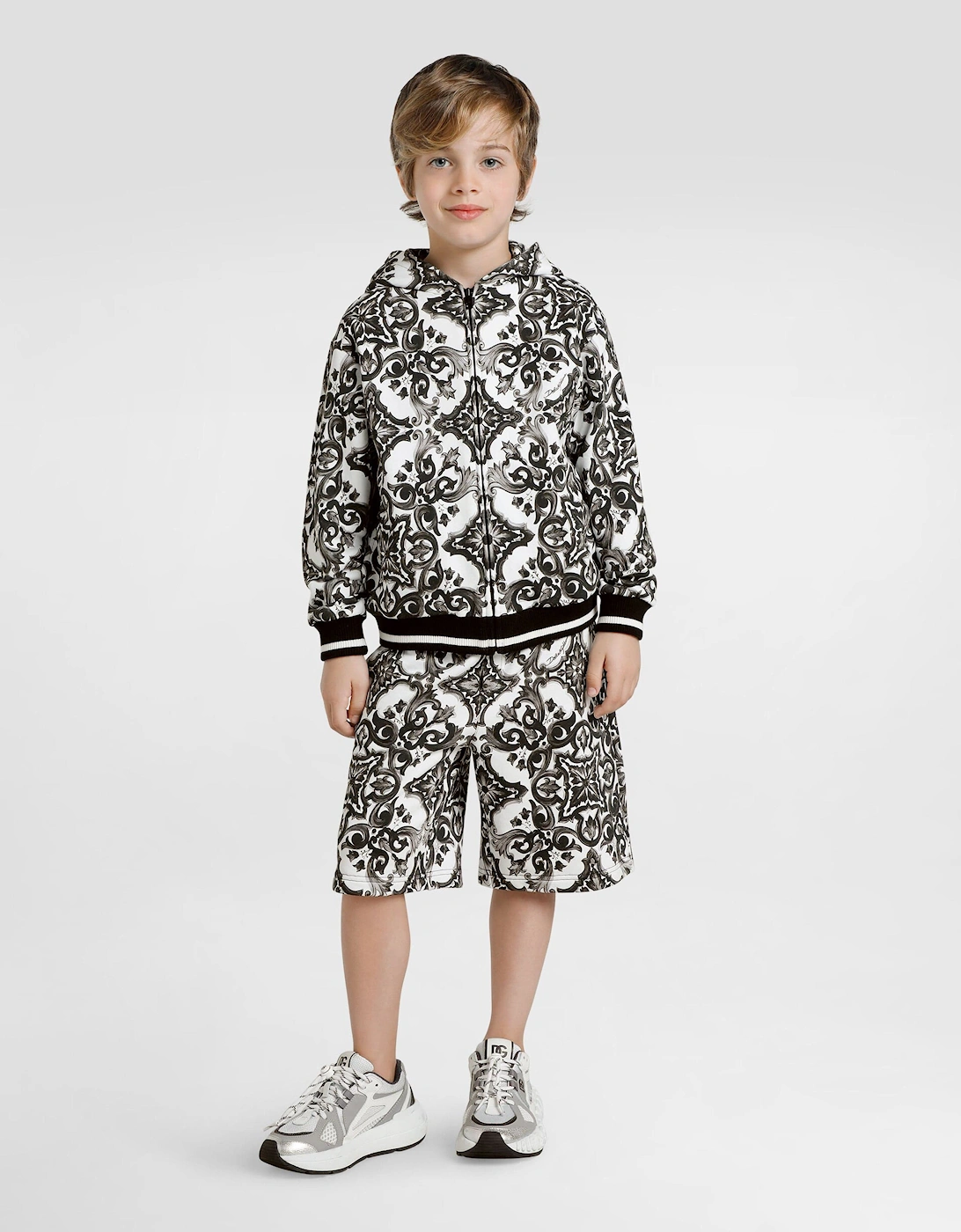 Boys Majolica Print Shorts in Black