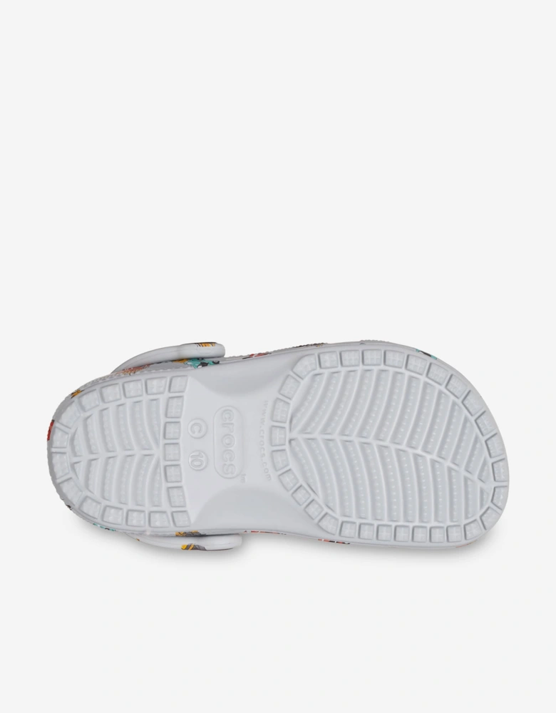 Boys Classic Race Cars Graphic Clog in Grey