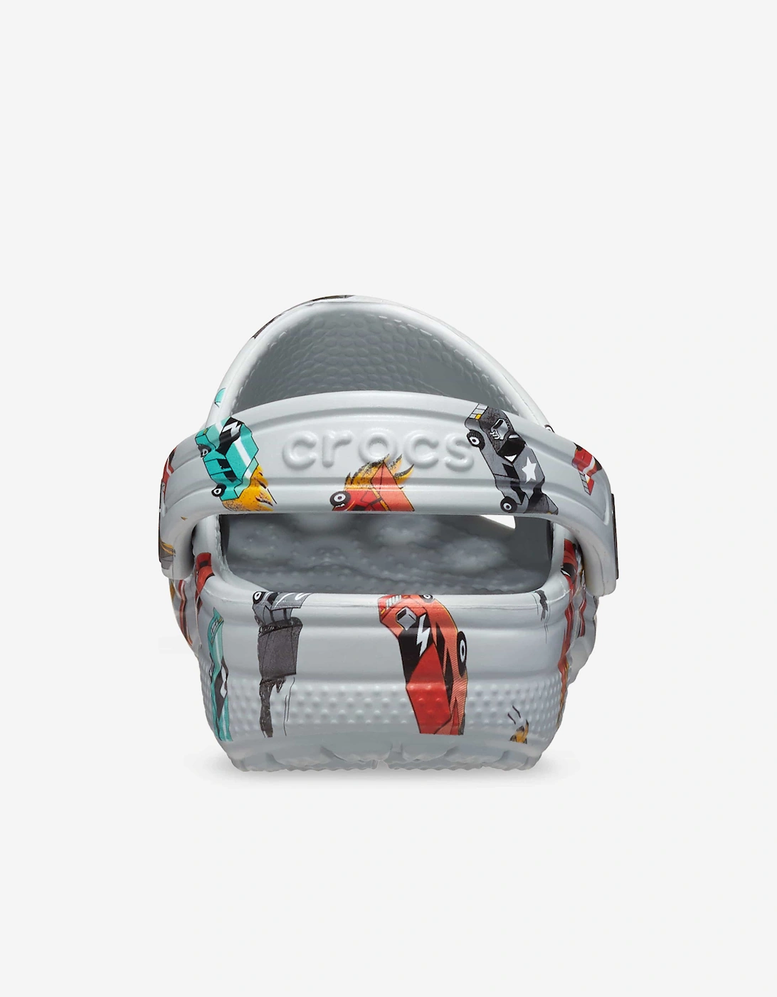 Boys Classic Race Cars Graphic Clog in Grey