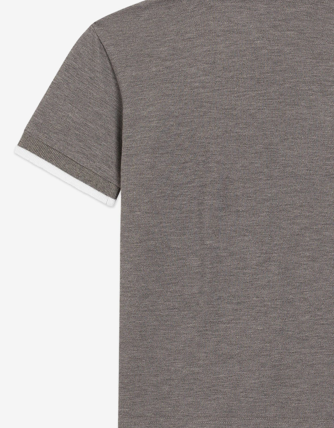 Boys Embroidered Logo Polo Shirt in Grey