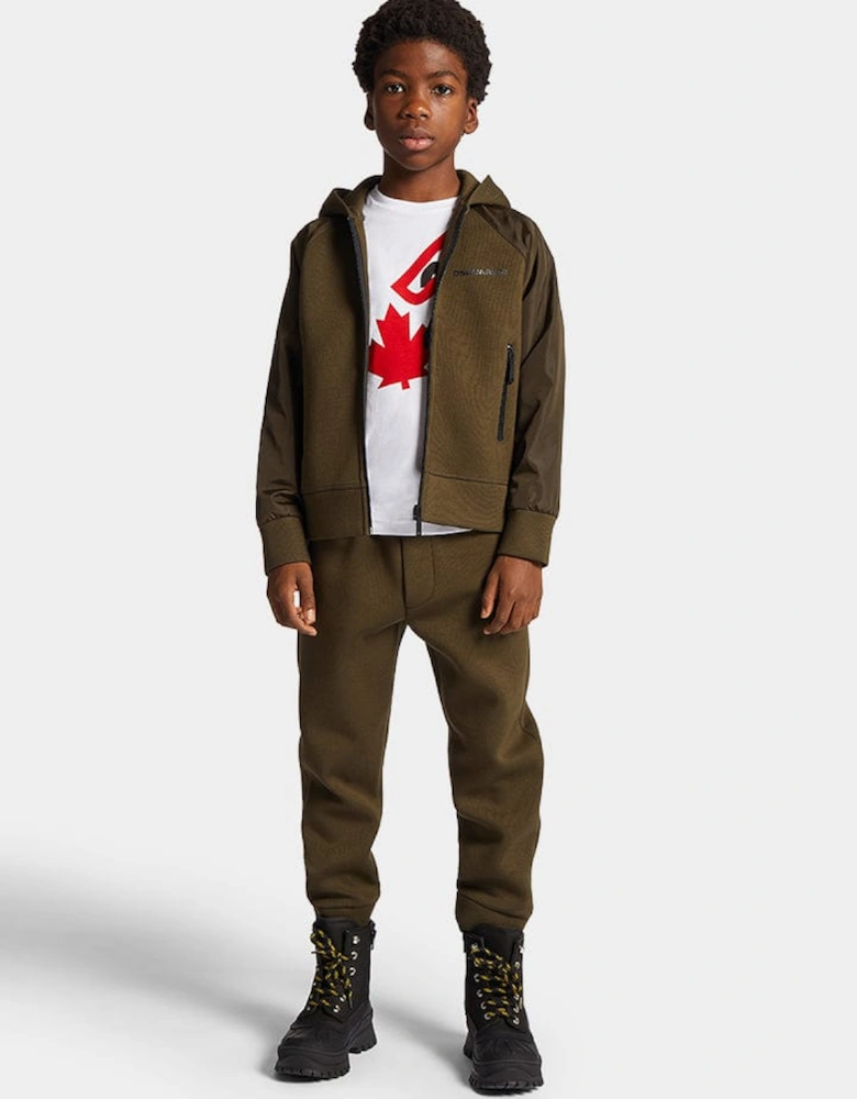 Kids Branded Joggers in Green