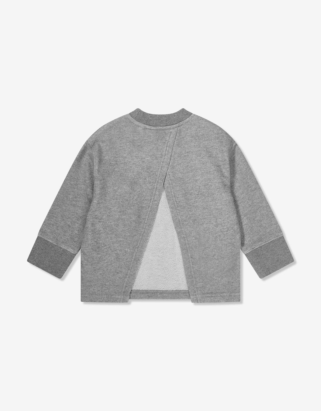 Girls Lurex Open Back Sweatshirt in Grey