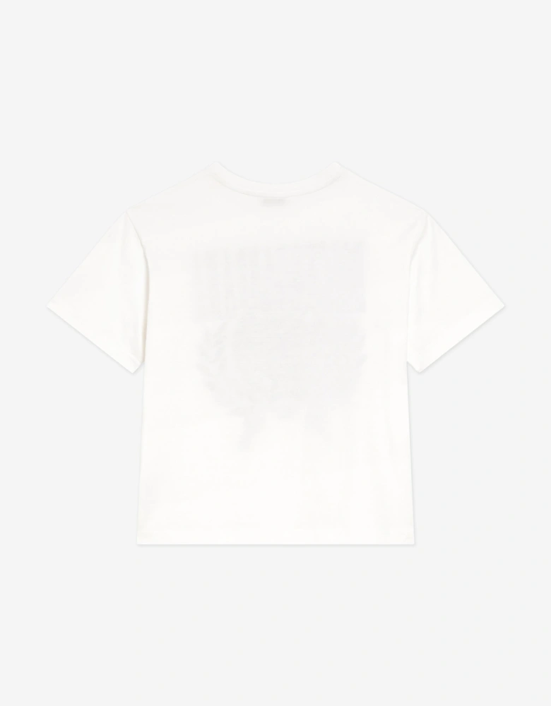 Boys Bollo Patch T-Shirt  in White
