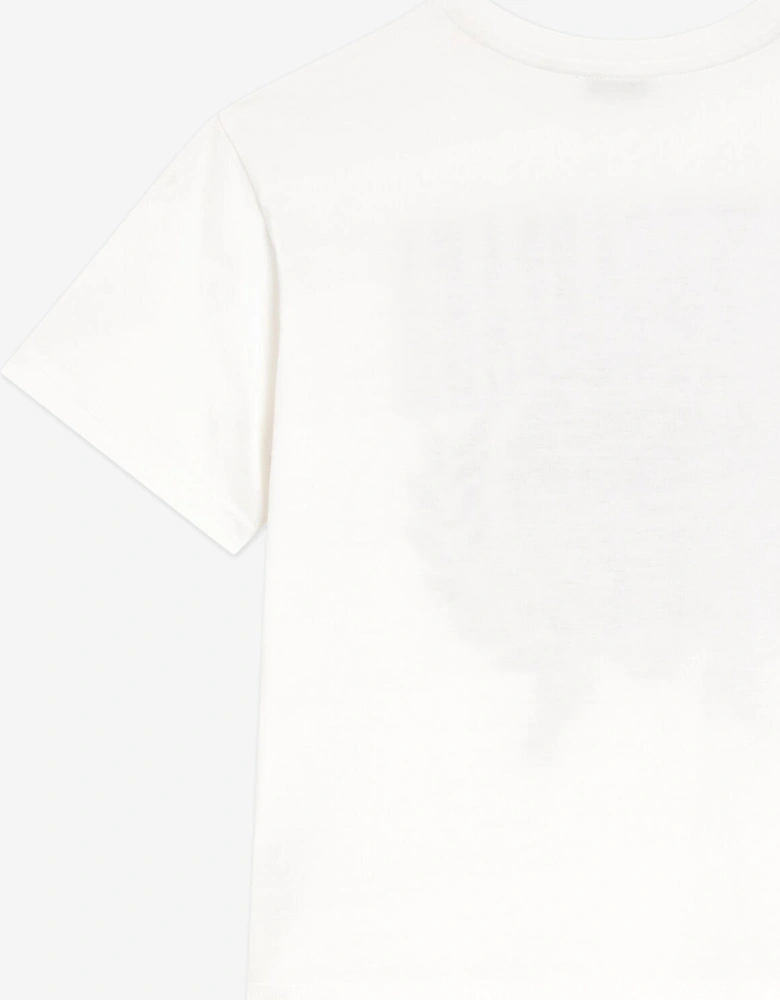 Boys Bollo Patch T-Shirt  in White