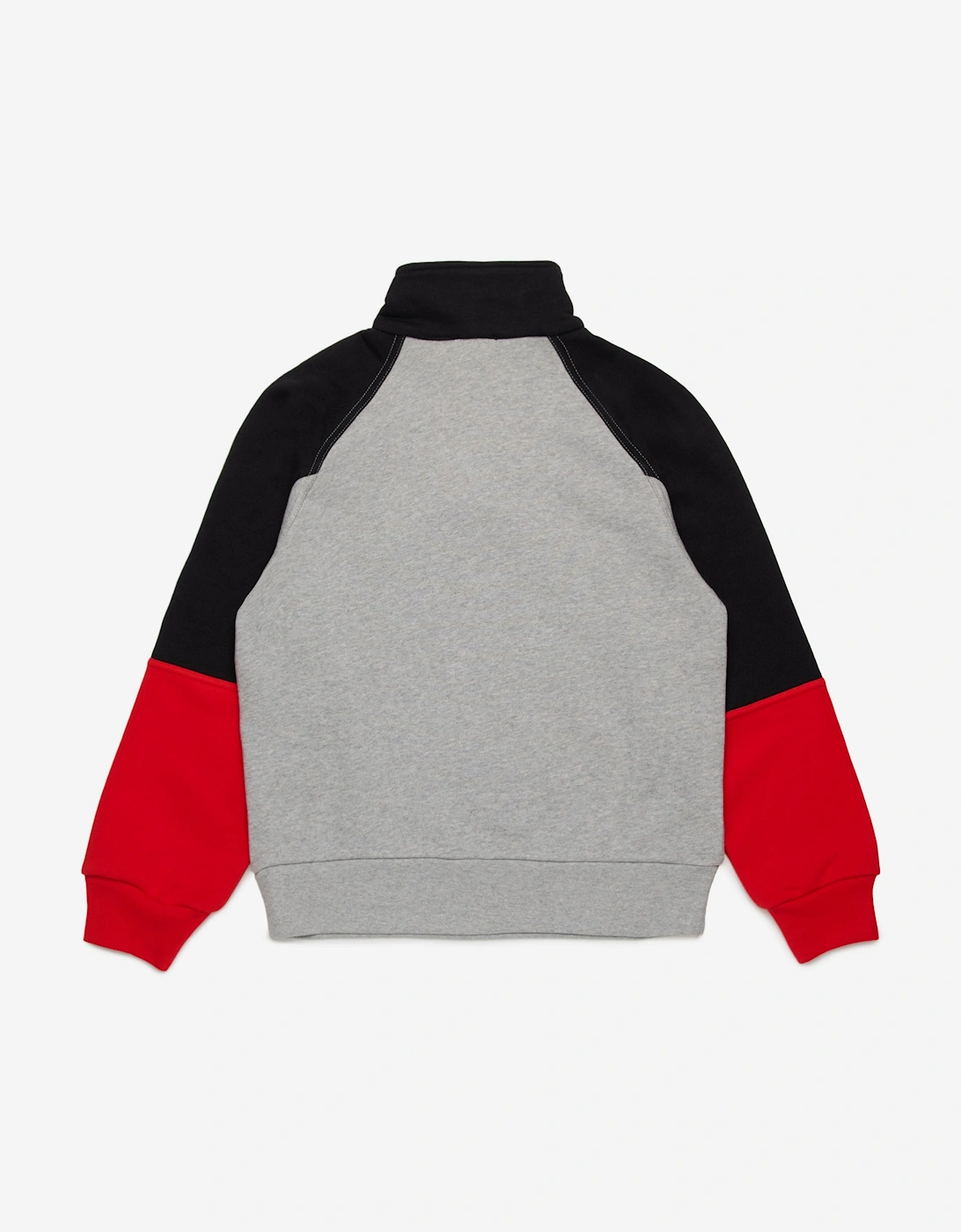 Kids Colourblock Half Zip Sweatshirt in Grey