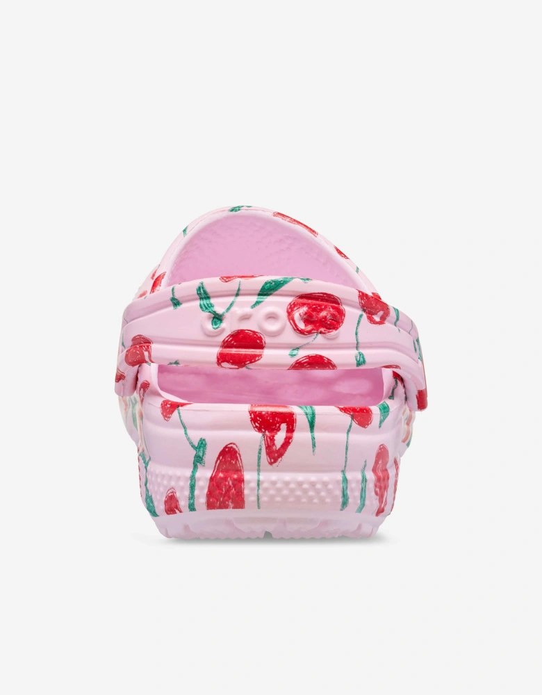 Girls Classic Fresh Fruits Clog in Pink