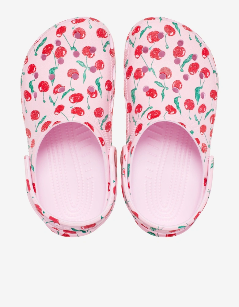 Girls Classic Fresh Fruits Clog in Pink