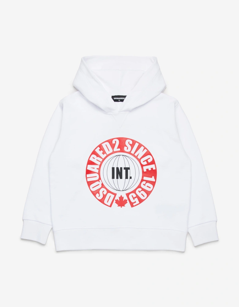 Kids Logo Hoodie in White