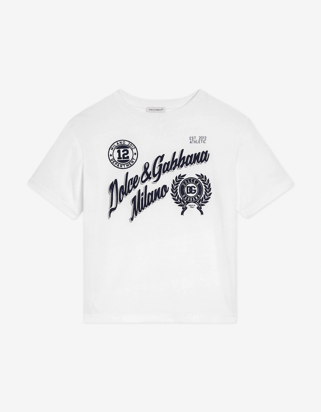 Boys Flock Logo T-Shirt in White, 5 of 4