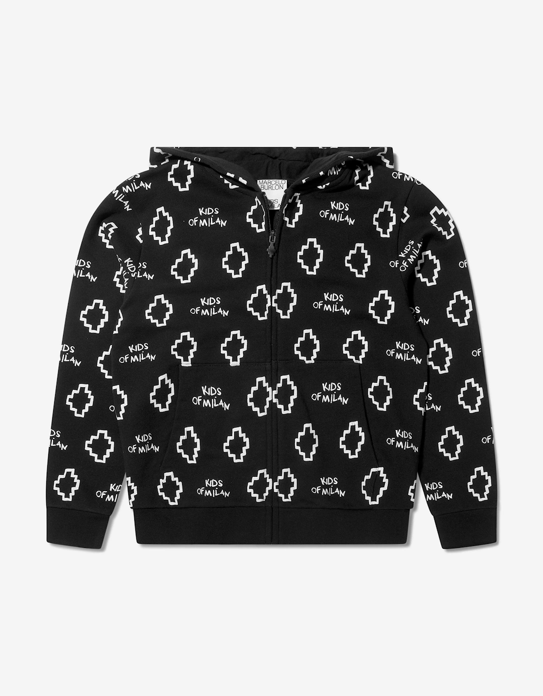 Boys Cotton Logo Print Zip Up Top, 5 of 4