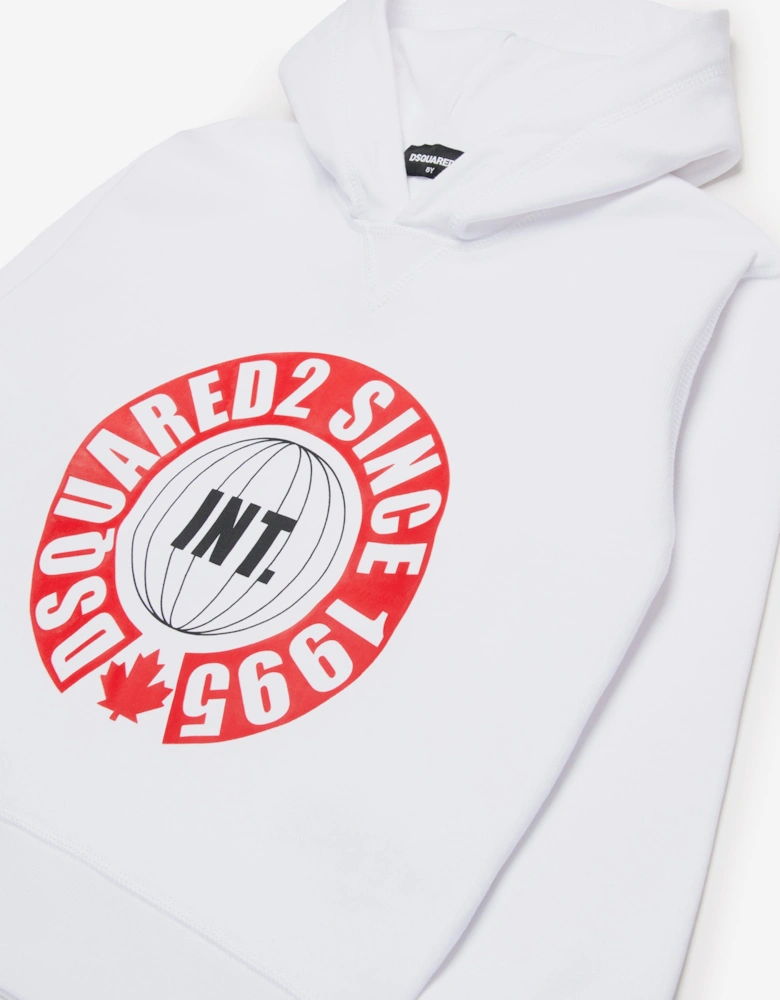 Kids Logo Hoodie in White