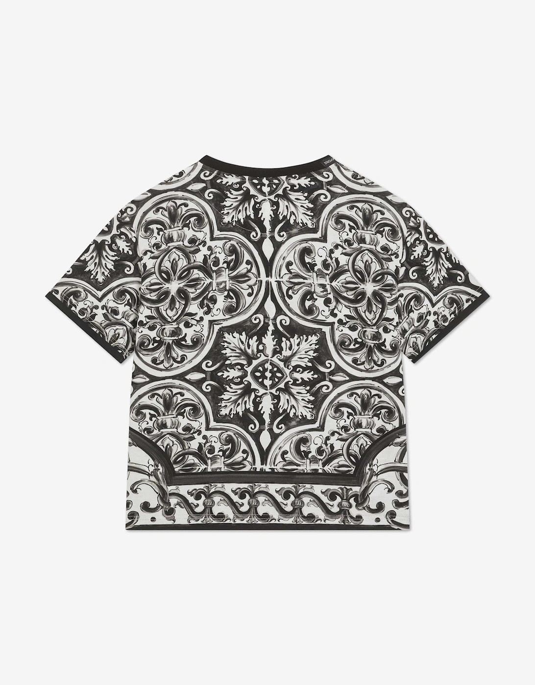 Boys Majolica Print T-Shirt in Black