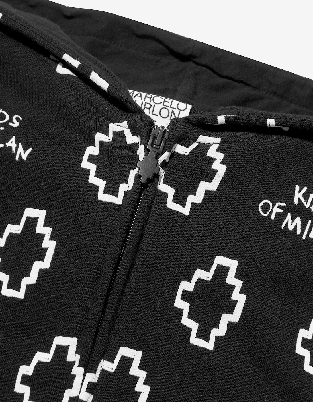Boys Cotton Logo Print Zip Up Top
