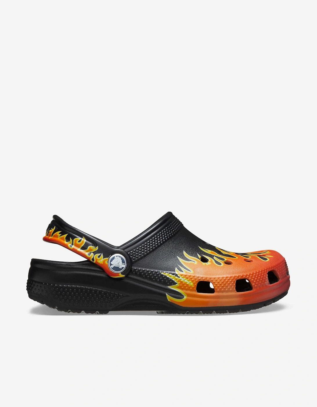 Boys Classic Flames Clog in Black, 5 of 4