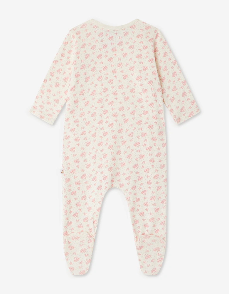 Baby Girls Floral Giulietta Babygrow in Ivory