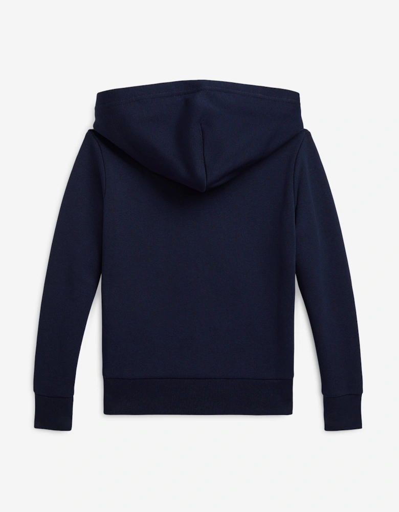 Boys Polo Hoodie in Navy