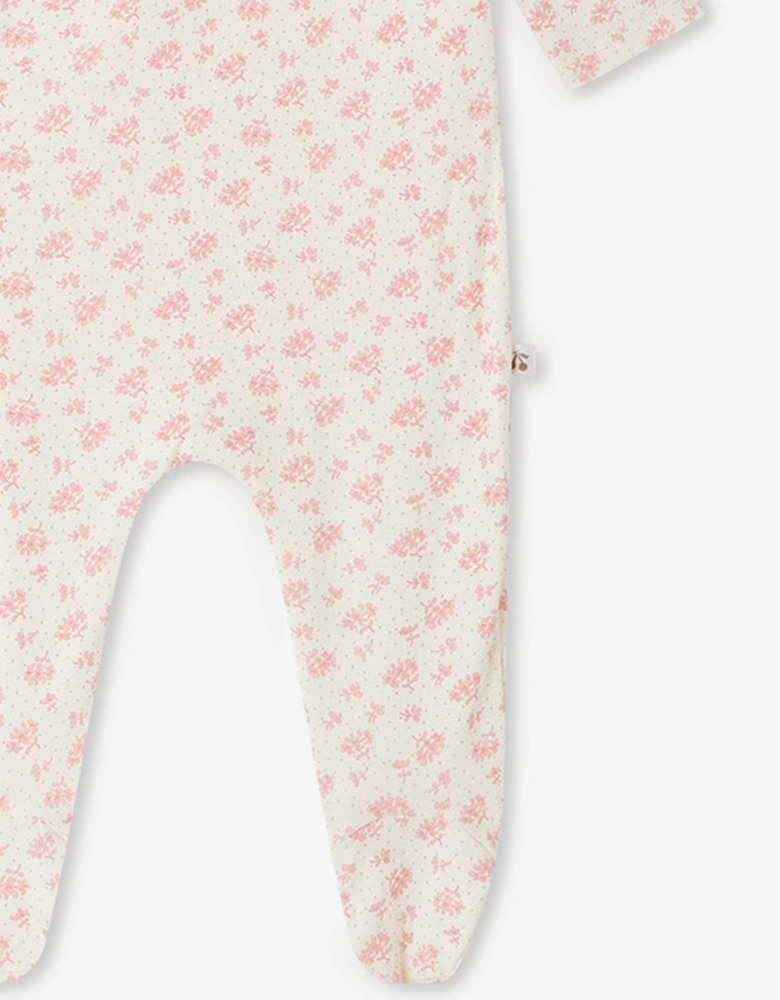 Baby Girls Floral Giulietta Babygrow in Ivory