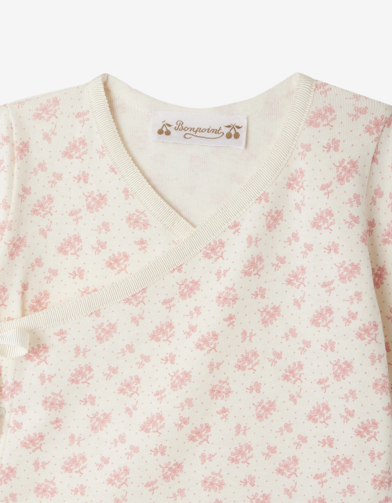 Baby Girls Floral Giulietta Babygrow in Ivory