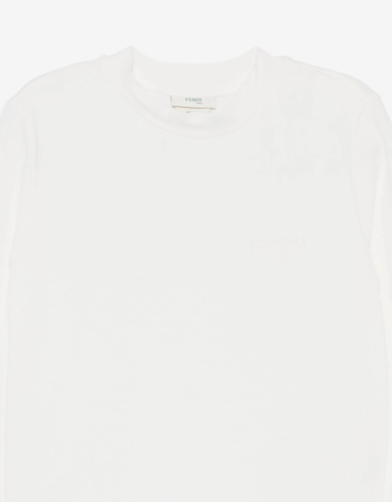 Baby Girls Jersey Stretch Top in White