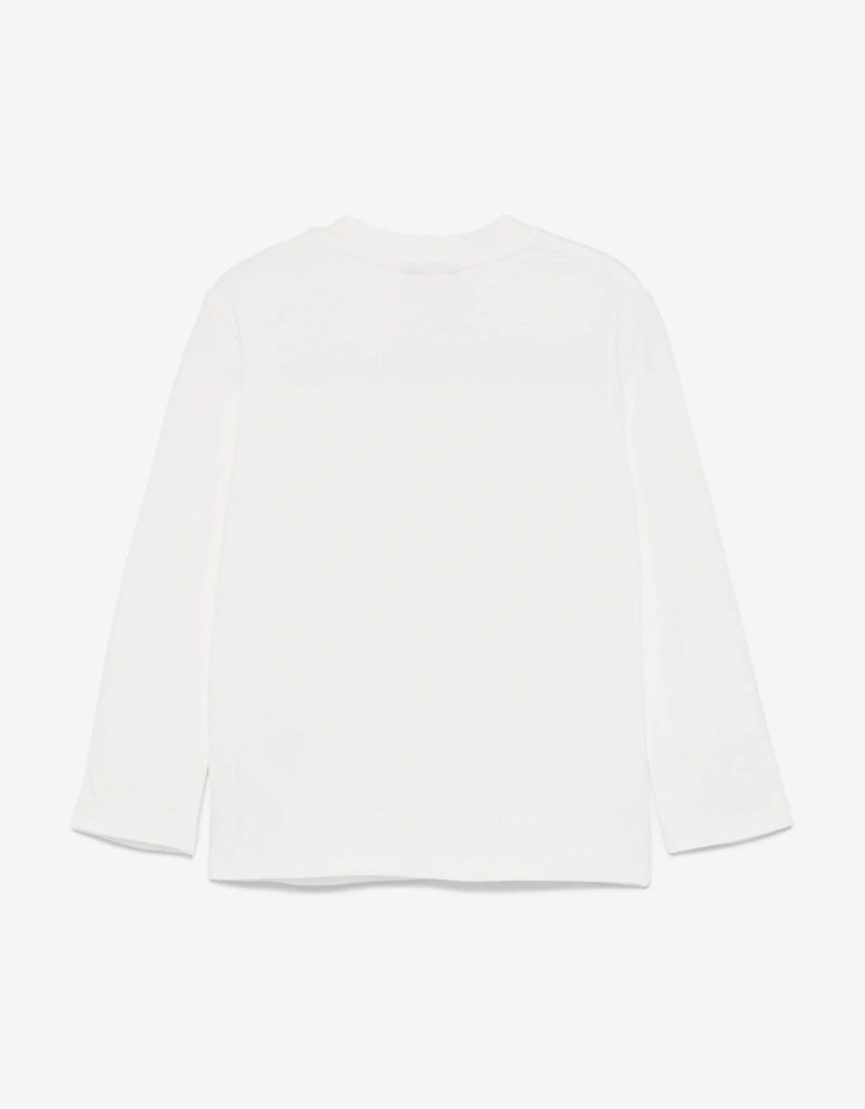 Baby Girls Jersey Stretch Top in White