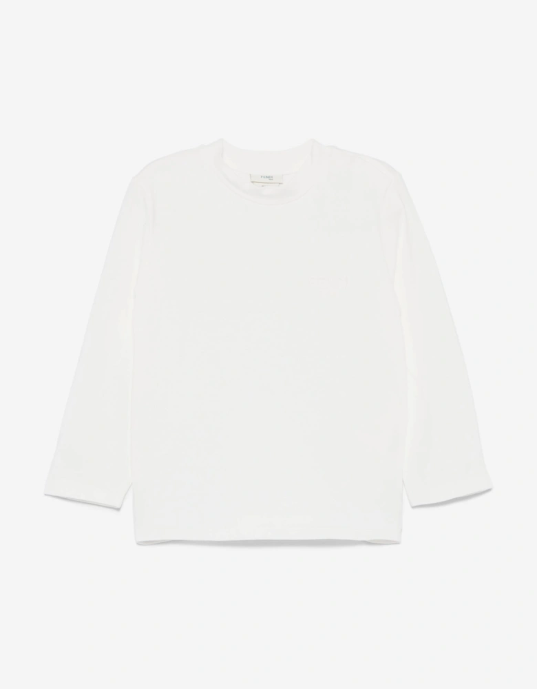 Baby Girls Jersey Stretch Top in White