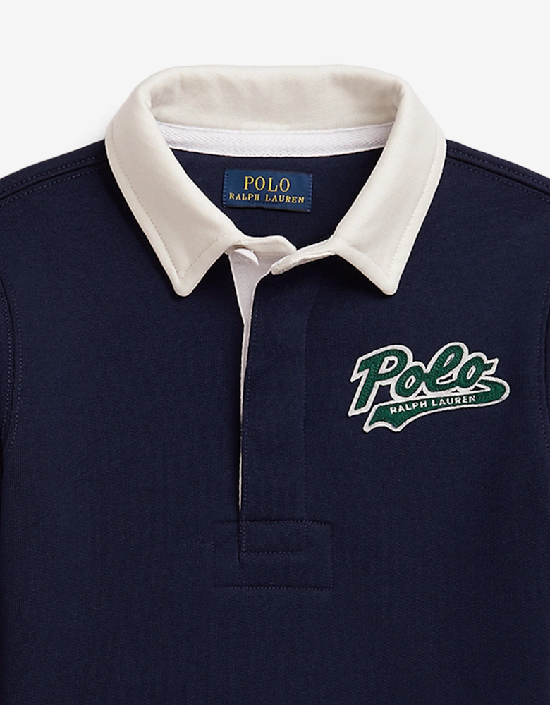 Boys Polo Rugby Shirt in Navy