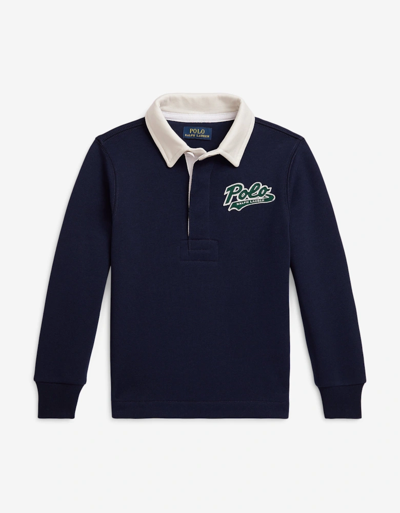 Boys Polo Rugby Shirt in Navy