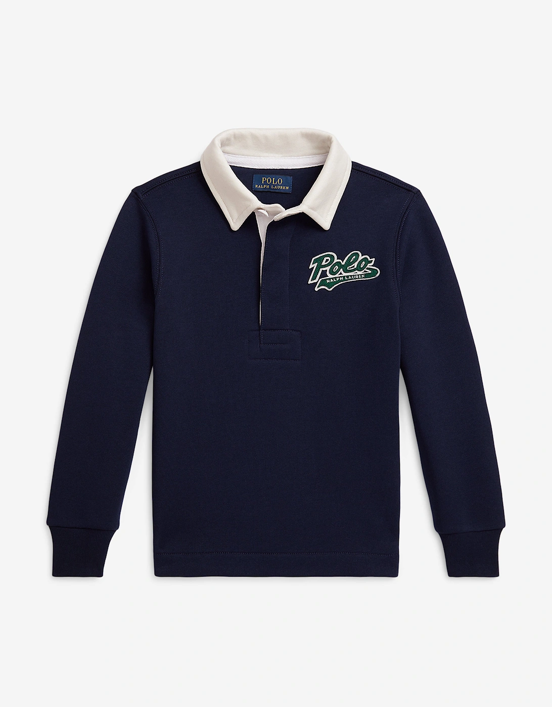 Boys Polo Rugby Shirt in Navy, 6 of 5