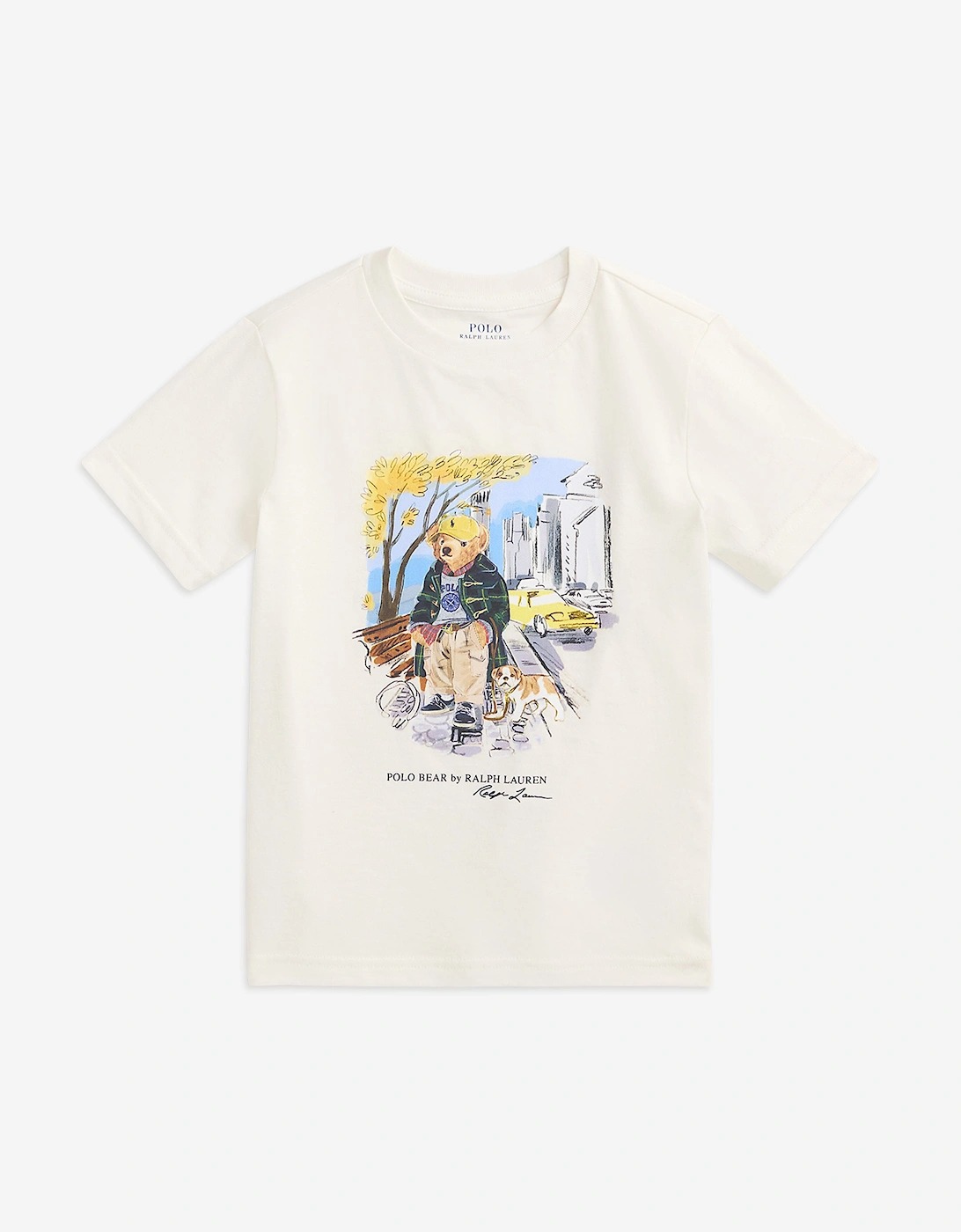 Boys Polo Bear T-Shirt in Ivory, 6 of 5