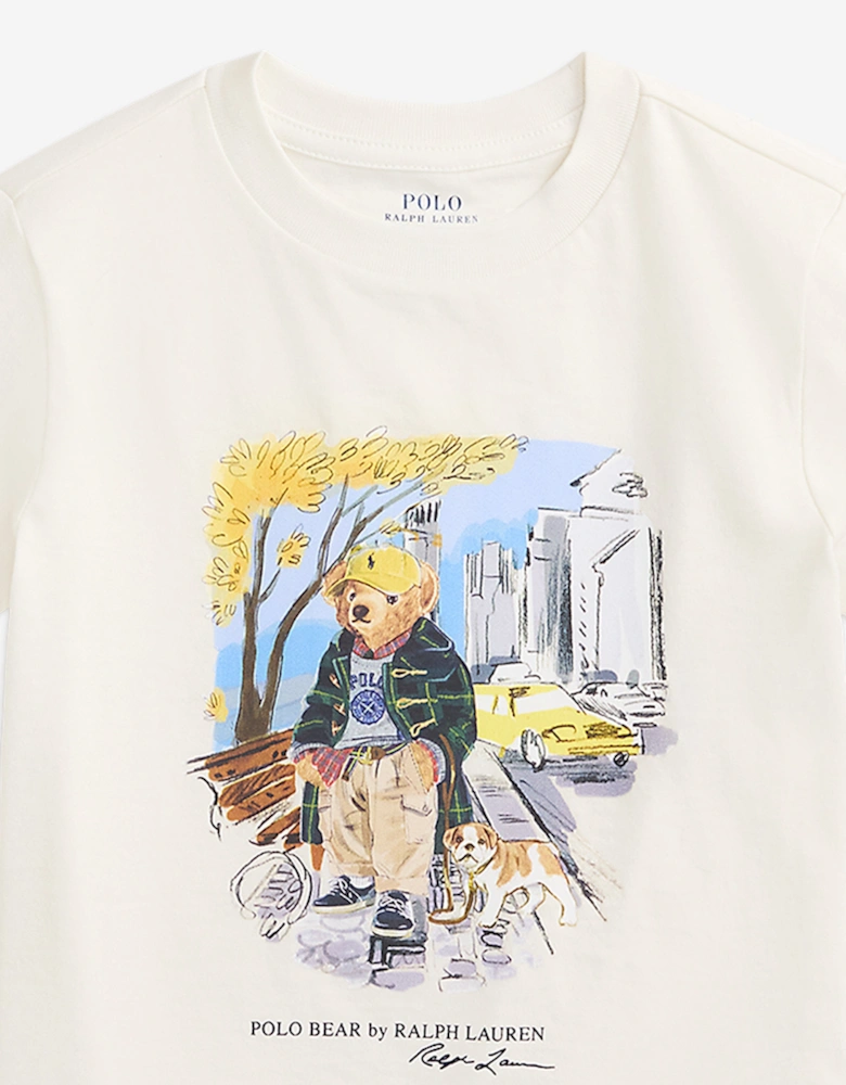 Boys Polo Bear T-Shirt in Ivory